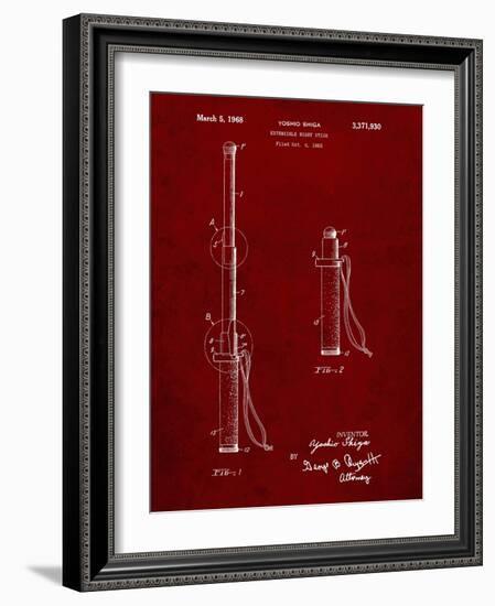 PP970-Burgundy Night Stick Patent Poster-Cole Borders-Framed Giclee Print