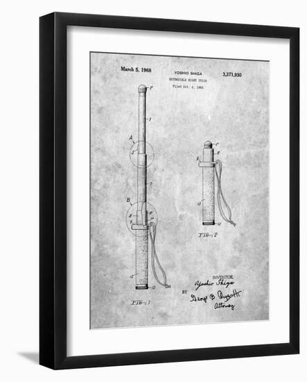 PP970-Slate Night Stick Patent Poster-Cole Borders-Framed Giclee Print