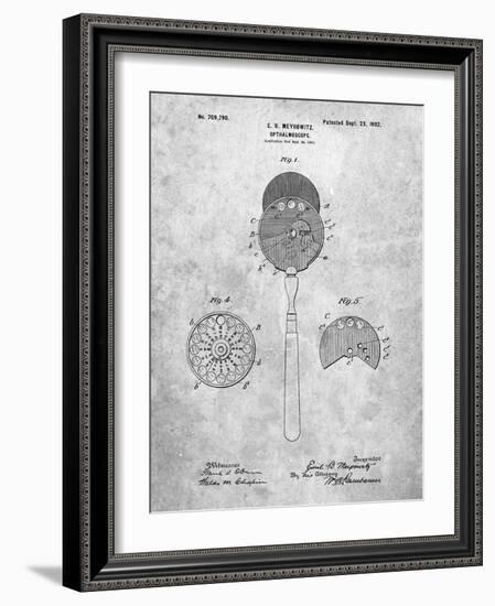 PP975-Slate Ophthalmoscope Patent Poster-Cole Borders-Framed Giclee Print