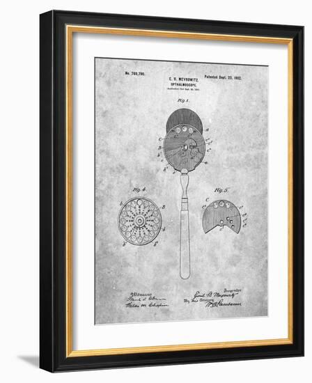 PP975-Slate Ophthalmoscope Patent Poster-Cole Borders-Framed Giclee Print