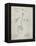 PP976-Antique Grid Parchment Original Shovel Patent 1885 Patent Poster-Cole Borders-Framed Premier Image Canvas