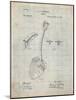 PP976-Antique Grid Parchment Original Shovel Patent 1885 Patent Poster-Cole Borders-Mounted Giclee Print