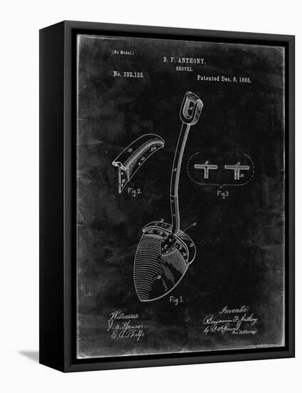 PP976-Black Grunge Original Shovel Patent 1885 Patent Poster-Cole Borders-Framed Premier Image Canvas