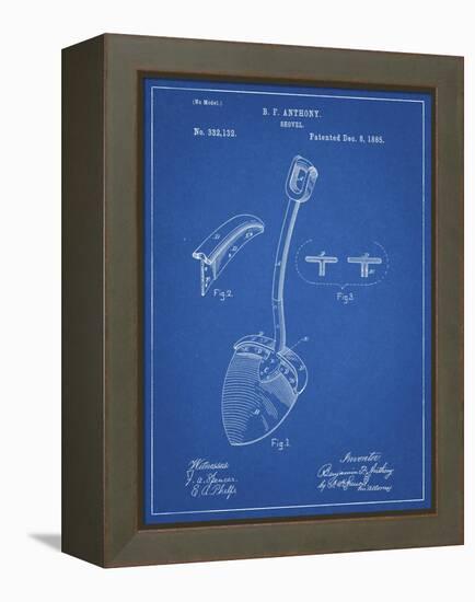 PP976-Blueprint Original Shovel Patent 1885 Patent Poster-Cole Borders-Framed Premier Image Canvas