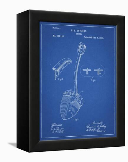 PP976-Blueprint Original Shovel Patent 1885 Patent Poster-Cole Borders-Framed Premier Image Canvas