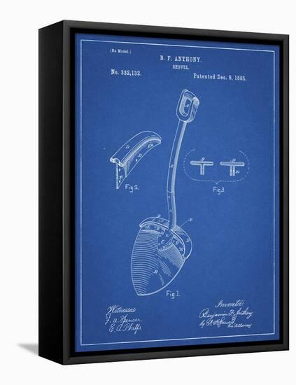 PP976-Blueprint Original Shovel Patent 1885 Patent Poster-Cole Borders-Framed Premier Image Canvas