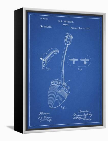 PP976-Blueprint Original Shovel Patent 1885 Patent Poster-Cole Borders-Framed Premier Image Canvas