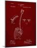 PP976-Burgundy Original Shovel Patent 1885 Patent Poster-Cole Borders-Mounted Giclee Print