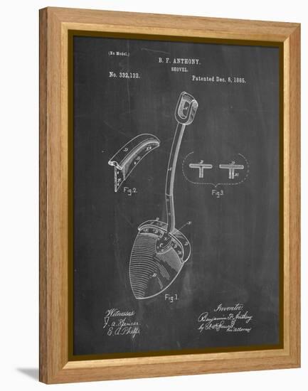 PP976-Chalkboard Original Shovel Patent 1885 Patent Poster-Cole Borders-Framed Premier Image Canvas