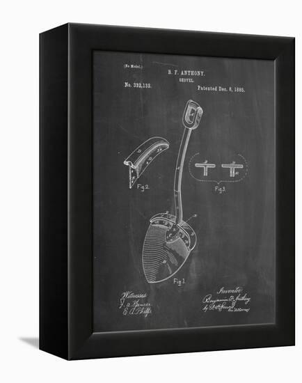 PP976-Chalkboard Original Shovel Patent 1885 Patent Poster-Cole Borders-Framed Premier Image Canvas