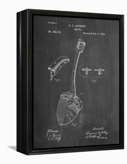 PP976-Chalkboard Original Shovel Patent 1885 Patent Poster-Cole Borders-Framed Premier Image Canvas