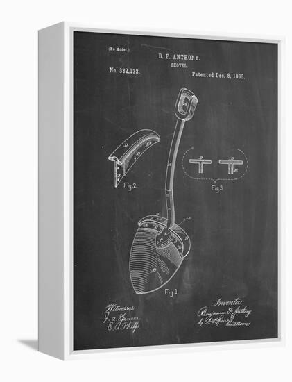 PP976-Chalkboard Original Shovel Patent 1885 Patent Poster-Cole Borders-Framed Premier Image Canvas