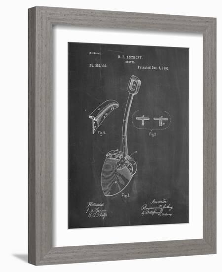 PP976-Chalkboard Original Shovel Patent 1885 Patent Poster-Cole Borders-Framed Giclee Print