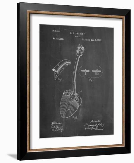 PP976-Chalkboard Original Shovel Patent 1885 Patent Poster-Cole Borders-Framed Giclee Print