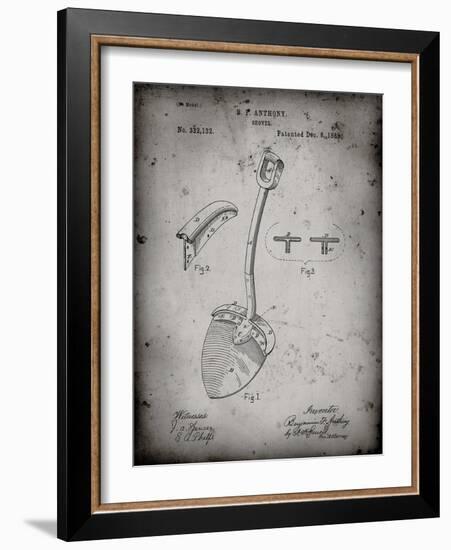 PP976-Faded Grey Original Shovel Patent 1885 Patent Poster-Cole Borders-Framed Giclee Print