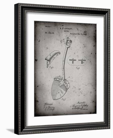 PP976-Faded Grey Original Shovel Patent 1885 Patent Poster-Cole Borders-Framed Giclee Print