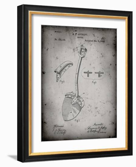 PP976-Faded Grey Original Shovel Patent 1885 Patent Poster-Cole Borders-Framed Giclee Print