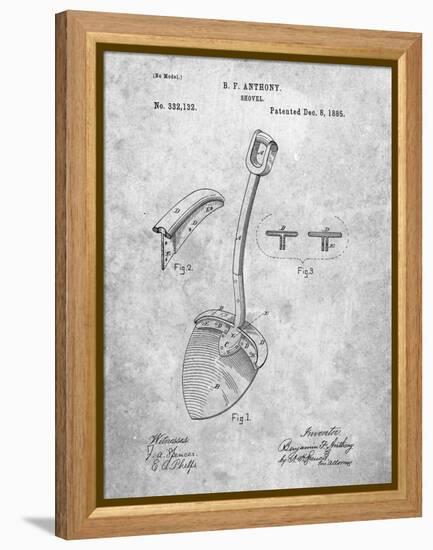 PP976-Slate Original Shovel Patent 1885 Patent Poster-Cole Borders-Framed Premier Image Canvas
