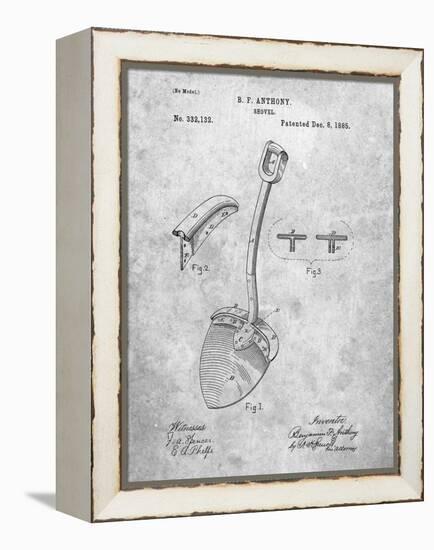 PP976-Slate Original Shovel Patent 1885 Patent Poster-Cole Borders-Framed Premier Image Canvas