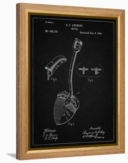 PP976-Vintage Black Original Shovel Patent 1885 Patent Poster-Cole Borders-Framed Premier Image Canvas