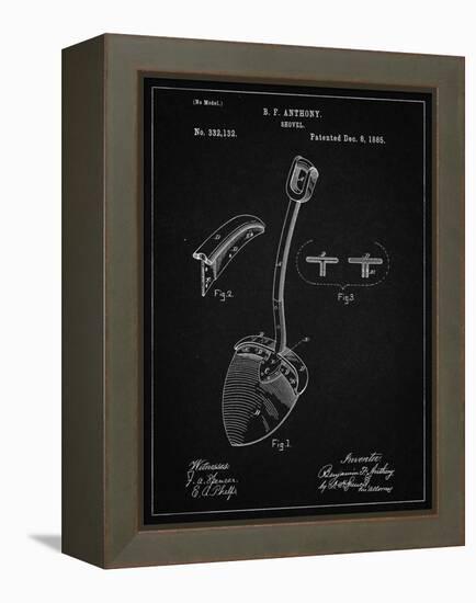 PP976-Vintage Black Original Shovel Patent 1885 Patent Poster-Cole Borders-Framed Premier Image Canvas