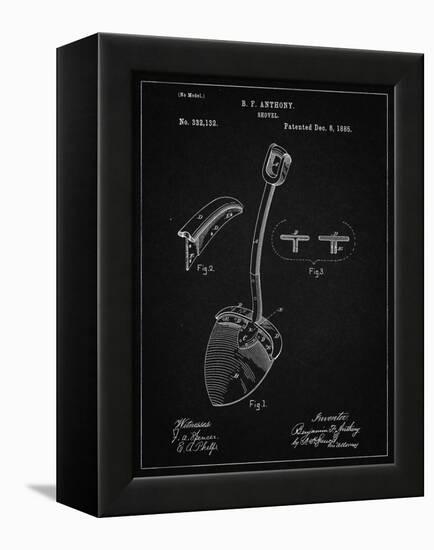 PP976-Vintage Black Original Shovel Patent 1885 Patent Poster-Cole Borders-Framed Premier Image Canvas