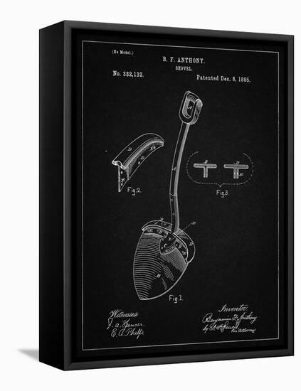PP976-Vintage Black Original Shovel Patent 1885 Patent Poster-Cole Borders-Framed Premier Image Canvas