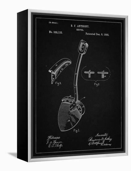 PP976-Vintage Black Original Shovel Patent 1885 Patent Poster-Cole Borders-Framed Premier Image Canvas