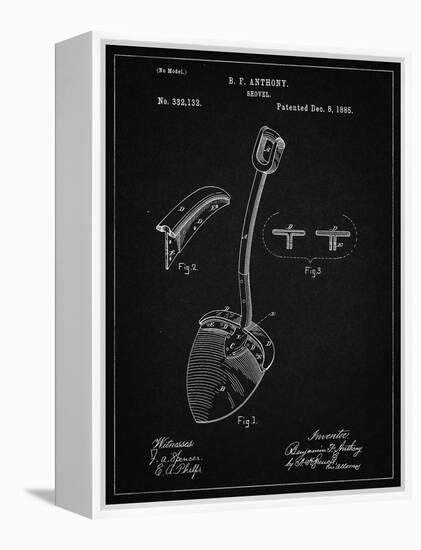 PP976-Vintage Black Original Shovel Patent 1885 Patent Poster-Cole Borders-Framed Premier Image Canvas