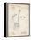 PP976-Vintage Parchment Original Shovel Patent 1885 Patent Poster-Cole Borders-Framed Premier Image Canvas