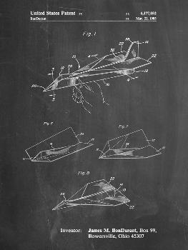 Pp983-blueprint Paper Airplane Patent Poster Canvas Print / Canvas