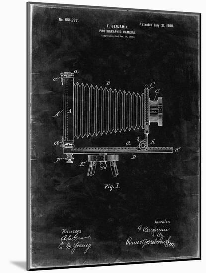 PP985-Black Grunge Photographic Camera Patent Poster-Cole Borders-Mounted Giclee Print