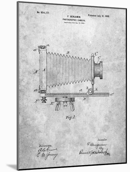 PP985-Slate Photographic Camera Patent Poster-Cole Borders-Mounted Giclee Print