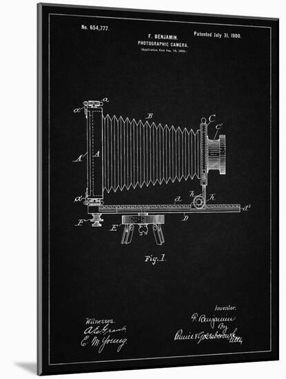 PP985-Vintage Black Photographic Camera Patent Poster-Cole Borders-Mounted Giclee Print