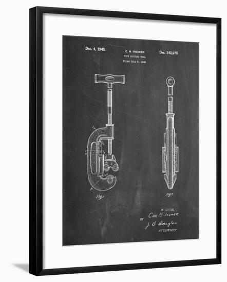 PP986-Chalkboard Pipe Cutting Tool Patent Poster-Cole Borders-Framed Giclee Print