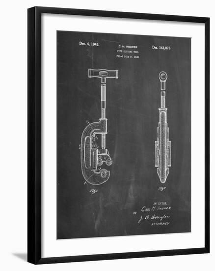 PP986-Chalkboard Pipe Cutting Tool Patent Poster-Cole Borders-Framed Giclee Print