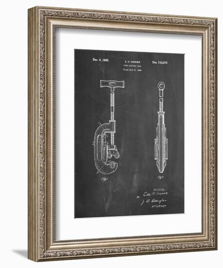 PP986-Chalkboard Pipe Cutting Tool Patent Poster-Cole Borders-Framed Giclee Print