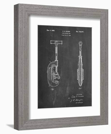 PP986-Chalkboard Pipe Cutting Tool Patent Poster-Cole Borders-Framed Giclee Print