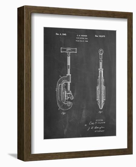 PP986-Chalkboard Pipe Cutting Tool Patent Poster-Cole Borders-Framed Giclee Print