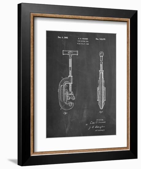 PP986-Chalkboard Pipe Cutting Tool Patent Poster-Cole Borders-Framed Giclee Print