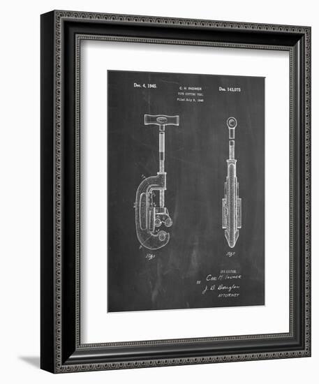 PP986-Chalkboard Pipe Cutting Tool Patent Poster-Cole Borders-Framed Giclee Print