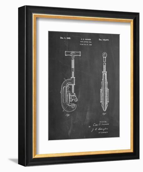 PP986-Chalkboard Pipe Cutting Tool Patent Poster-Cole Borders-Framed Giclee Print