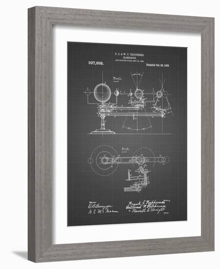 PP988-Black Grid Planetarium 1909 Patent Poster-Cole Borders-Framed Giclee Print