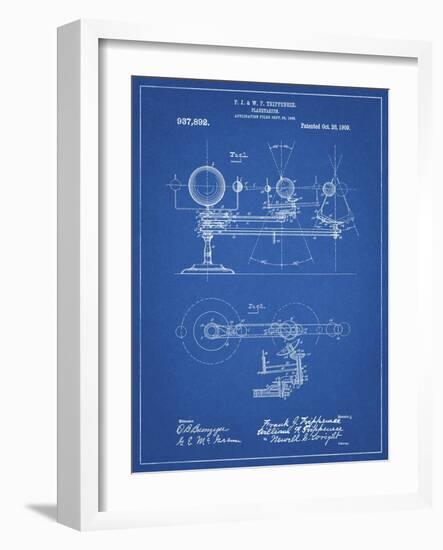 PP988-Blueprint Planetarium 1909 Patent Poster-Cole Borders-Framed Giclee Print