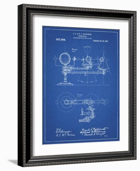 PP988-Blueprint Planetarium 1909 Patent Poster-Cole Borders-Framed Giclee Print