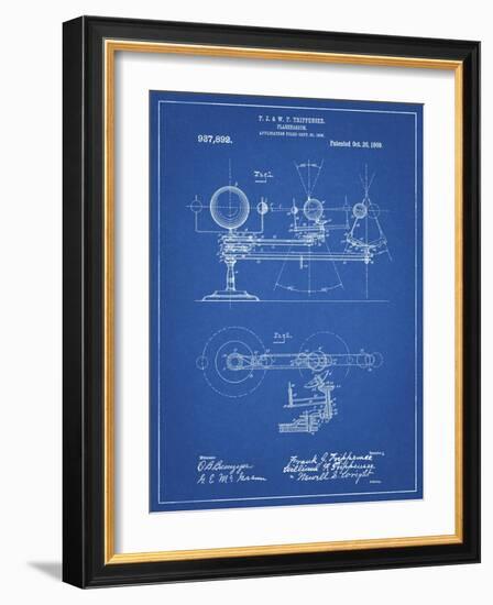 PP988-Blueprint Planetarium 1909 Patent Poster-Cole Borders-Framed Giclee Print