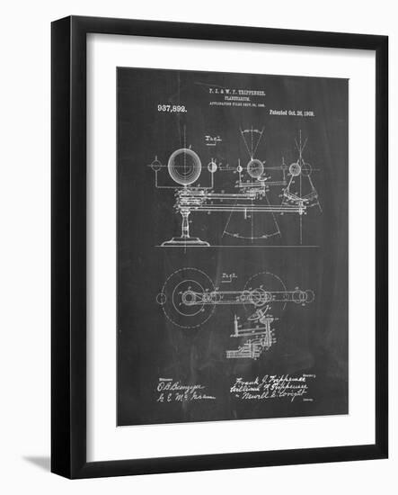 PP988-Chalkboard Planetarium 1909 Patent Poster-Cole Borders-Framed Giclee Print