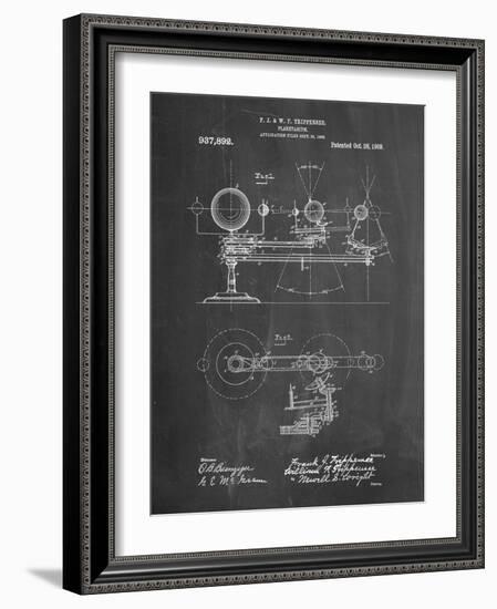 PP988-Chalkboard Planetarium 1909 Patent Poster-Cole Borders-Framed Giclee Print