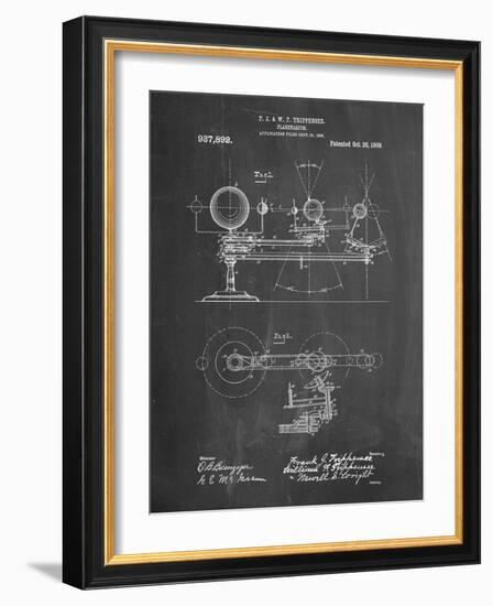 PP988-Chalkboard Planetarium 1909 Patent Poster-Cole Borders-Framed Giclee Print