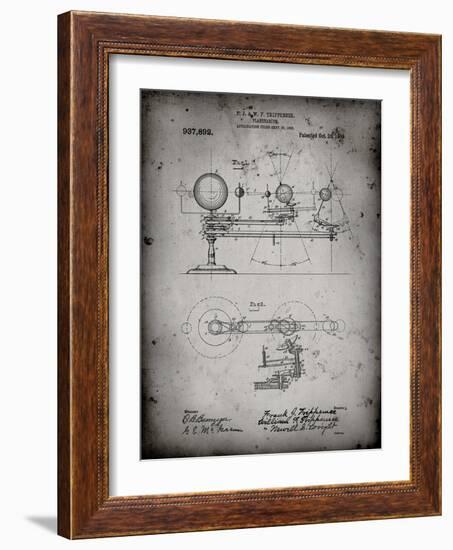 PP988-Faded Grey Planetarium 1909 Patent Poster-Cole Borders-Framed Giclee Print